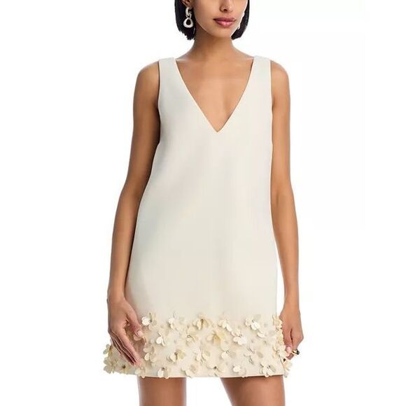 SELF-PORTRAIT Embellished crepe mini dress Size US 4 - Picture 4 of 13